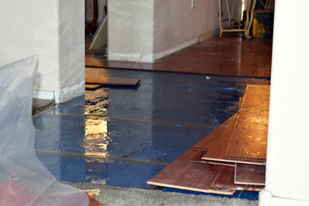 Professional Water Damage Restoration technician working in Howell, UT